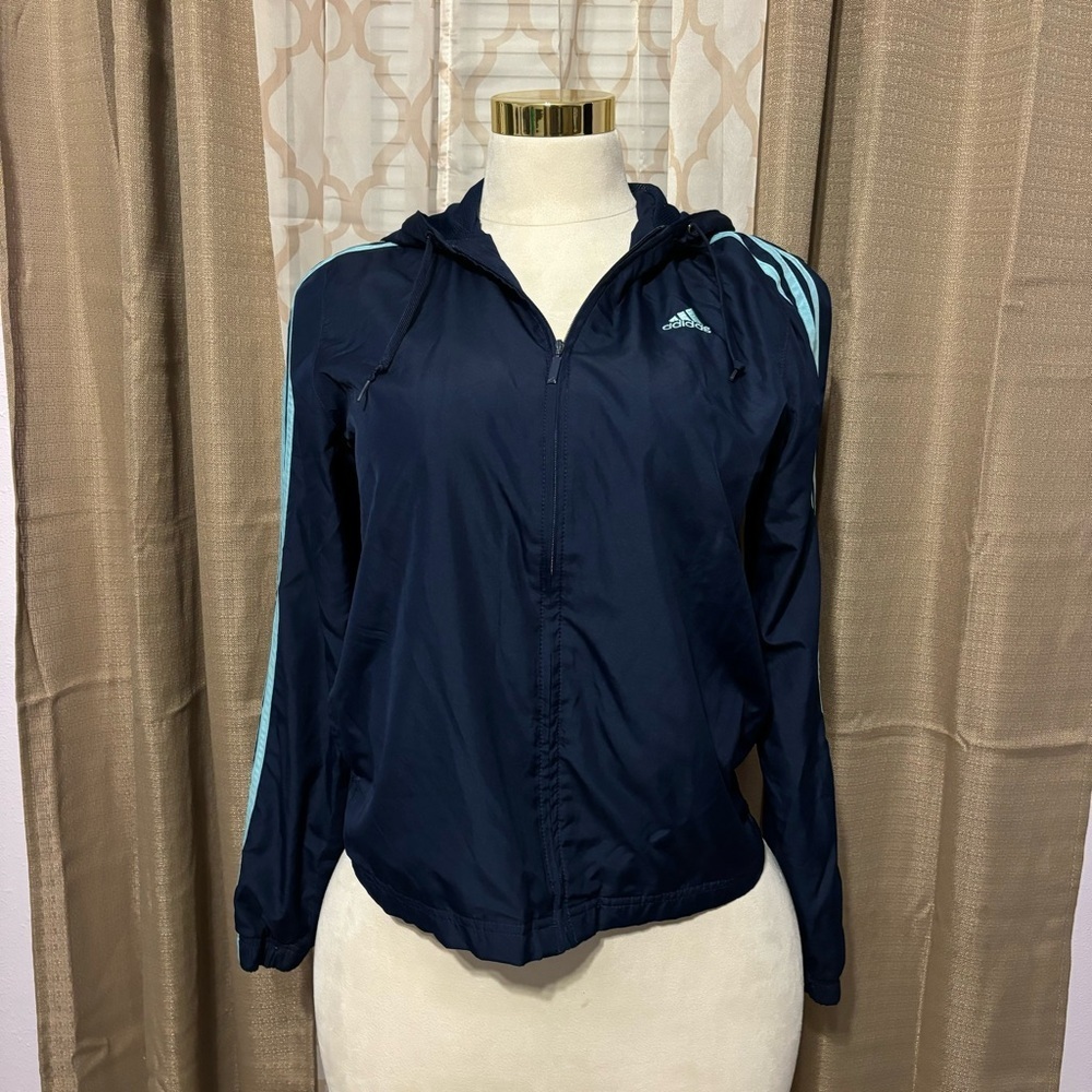 Adidas women's dark blue jacket, size S